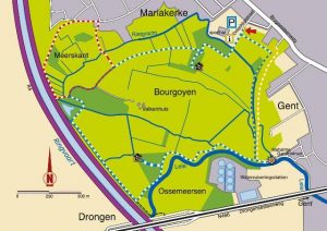 Plattegrond Bourgoyen-Ossemeersen © Natuurpunt Gent